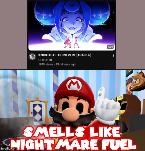 A reminder that this was made by the same guys who run SMG4 | image tagged in mario smells the nightmare fuel,smg4 | made w/ Imgflip meme maker
