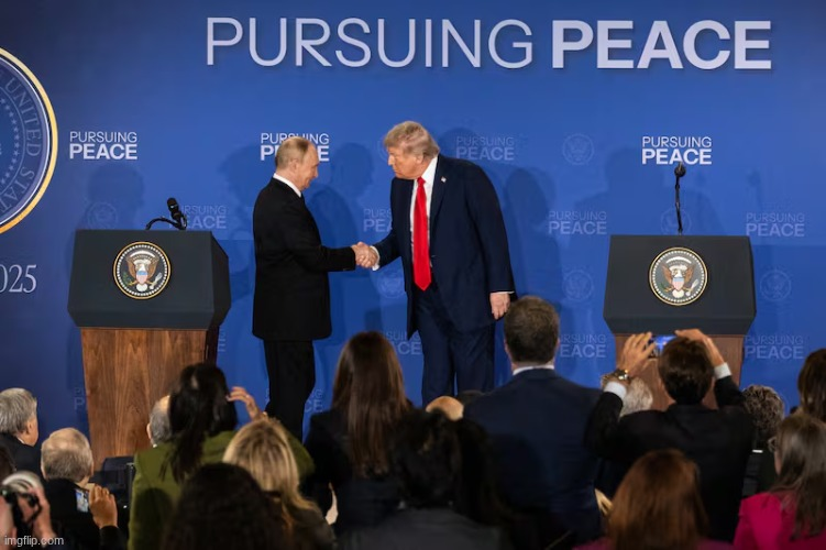 trump and putin shake hands Blank Meme Template