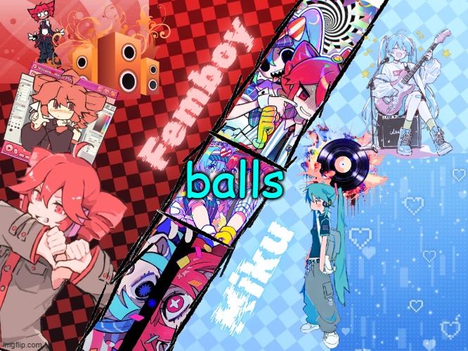 balls | balls | image tagged in femboy_miku announcement made by asriel | made w/ Imgflip meme maker