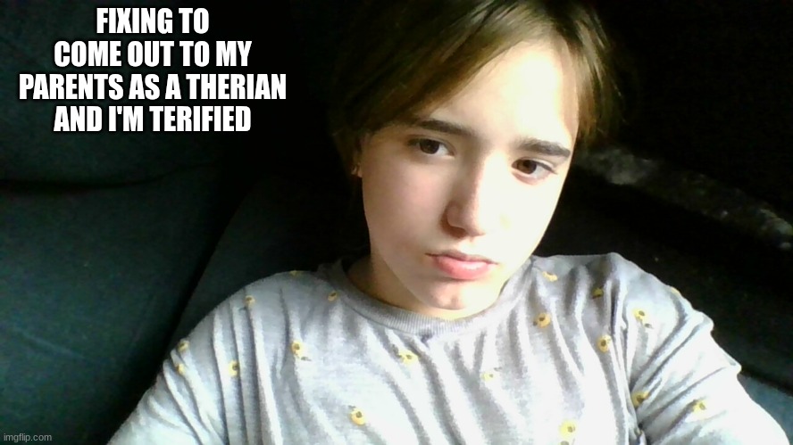 FIXING TO COME OUT TO MY PARENTS AS A THERIAN AND I'M TERIFIED | made w/ Imgflip meme maker