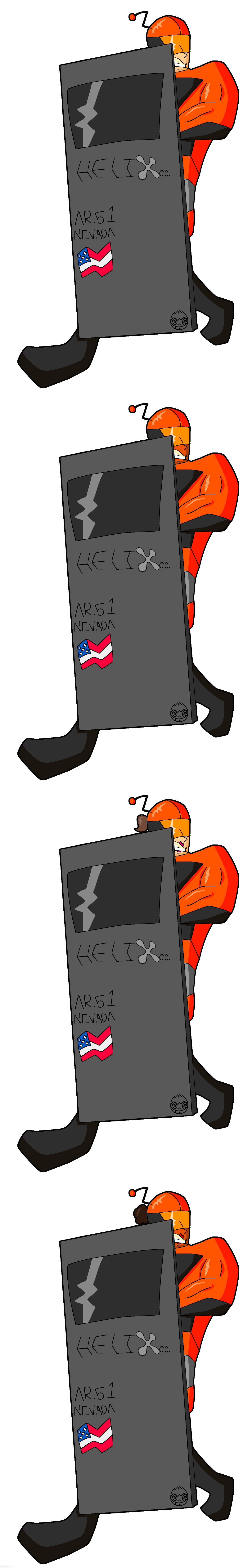 the Big Barricader variant of the area 51 guards | made w/ Imgflip meme maker