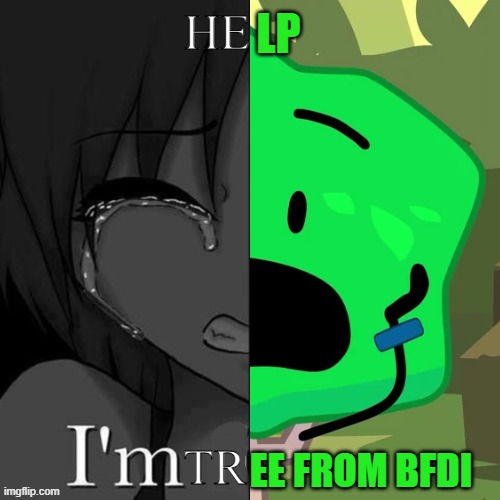 Help meh. | HE; LP; TR; EE FROM BFDI | image tagged in i'm fi | made w/ Imgflip meme maker