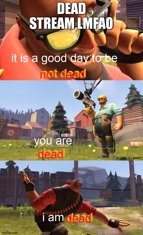 Heavy is dead | DEAD STREAM LMFAO | image tagged in heavy is dead | made w/ Imgflip meme maker