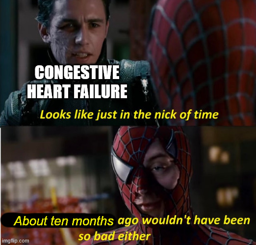 I need it to happen. | CONGESTIVE HEART FAILURE; About ten months | image tagged in death,america,heart attack,queen elizabeth | made w/ Imgflip meme maker