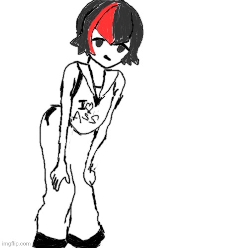 Somewhat THAT one claire pic but with short hair and with clothes | made w/ Imgflip meme maker