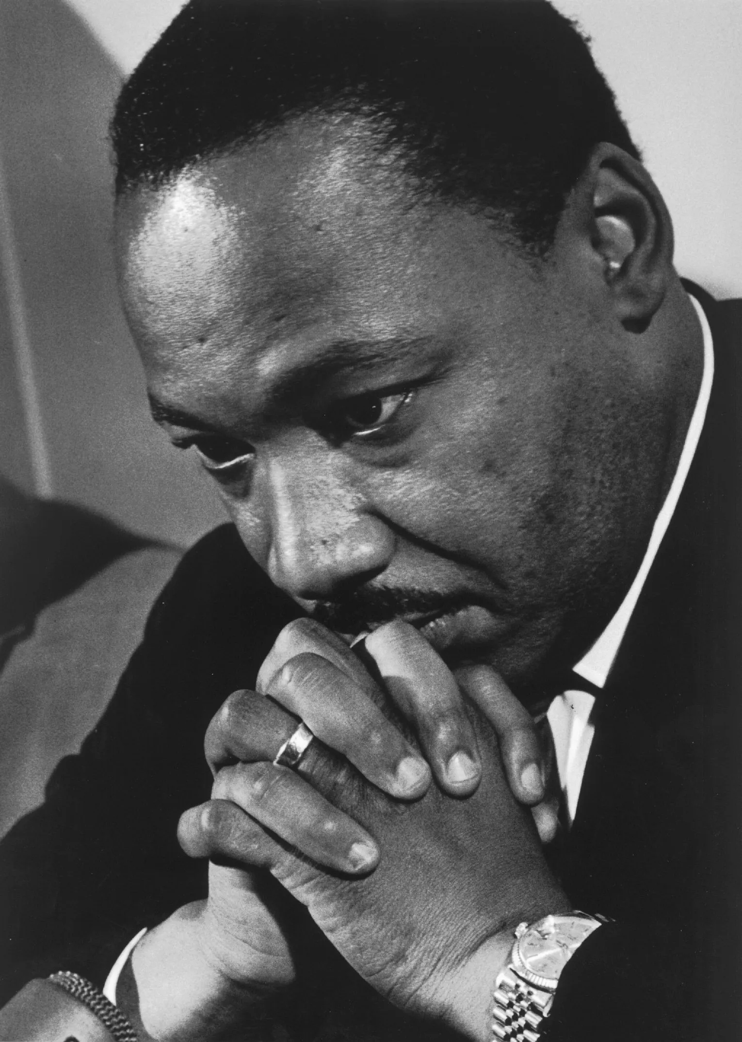 High Quality Pensive MLK Jr. Blank Meme Template
