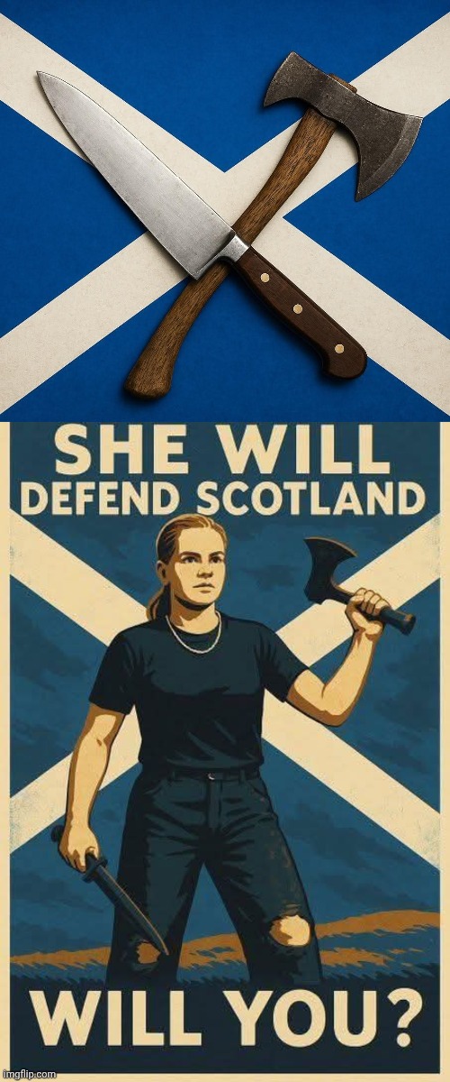 Lola Sommers defend Scotland | image tagged in braveheart,girl,self defense | made w/ Imgflip meme maker