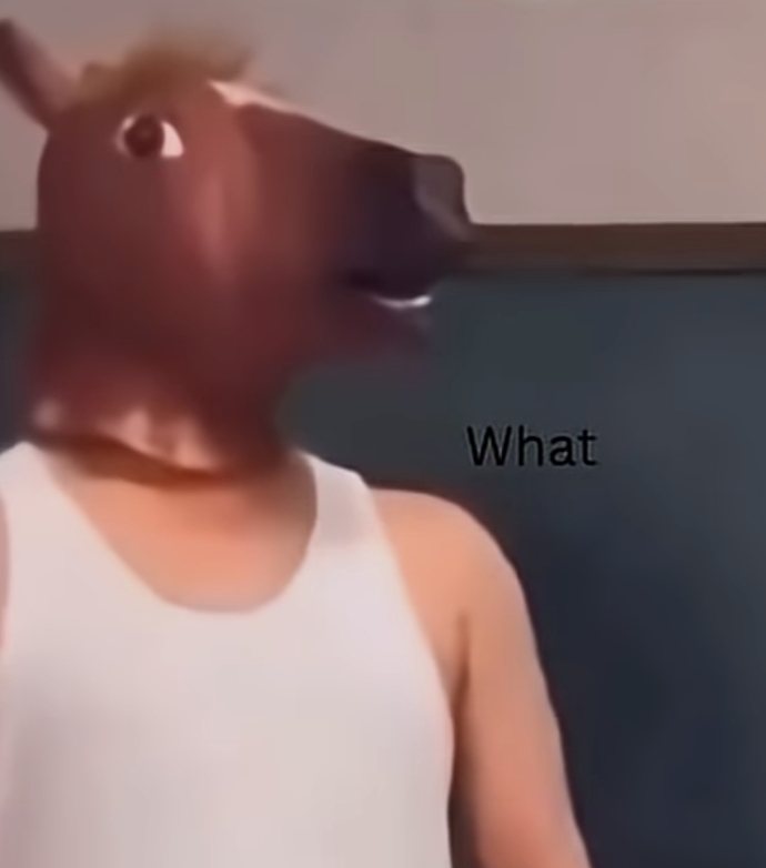 Horse Man Reaction Image Blank Meme Template