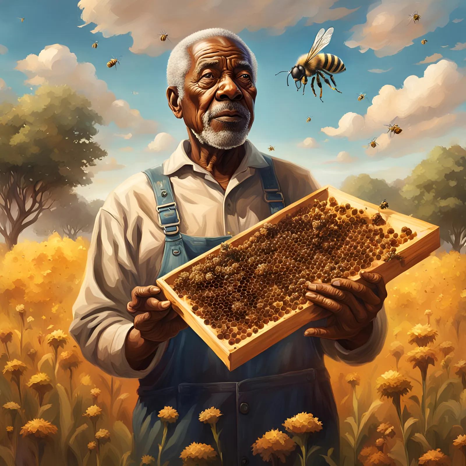 Bee holder Blank Meme Template