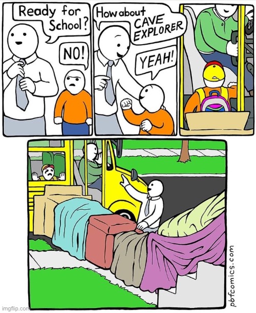 image tagged in comics,pbf comics,ready for school | made w/ Imgflip meme maker