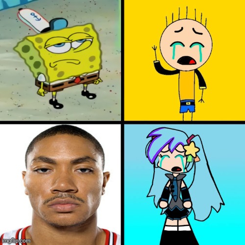 Even Derrick Rose isn't laughing... | image tagged in ruin this fill in meme 244,spongebob squarepants,deviantart,cringe,not funny didn't laugh,nba | made w/ Imgflip meme maker