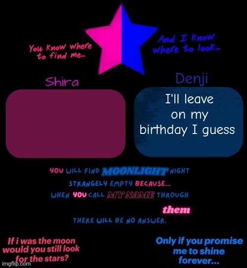It's decided, December 17 it is | I'll leave on my birthday I guess | image tagged in shira and denji tv girl shared announcement template | made w/ Imgflip meme maker