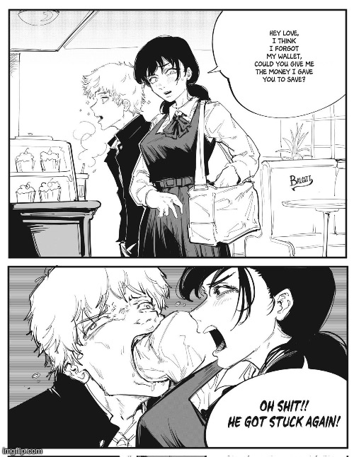 image tagged in memes,shitpost,chainsaw bear,anime,manga | made w/ Imgflip meme maker