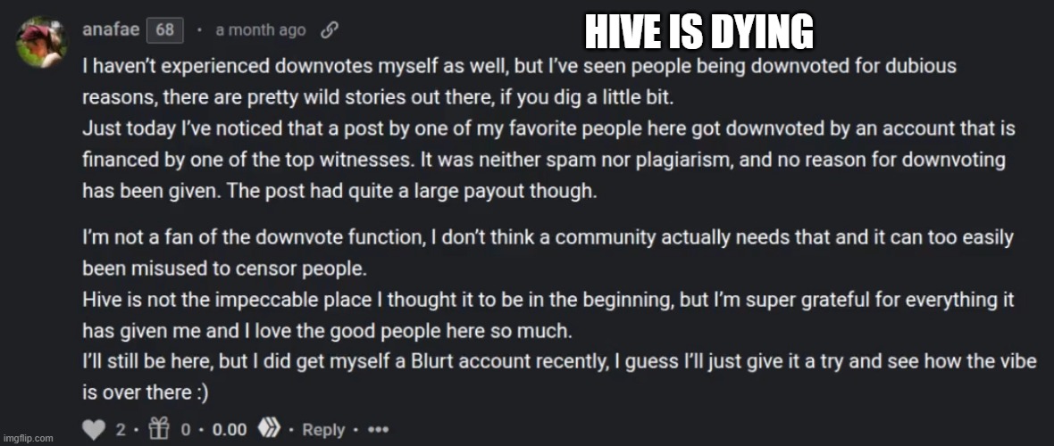 HIVE IS DYING | made w/ Imgflip meme maker