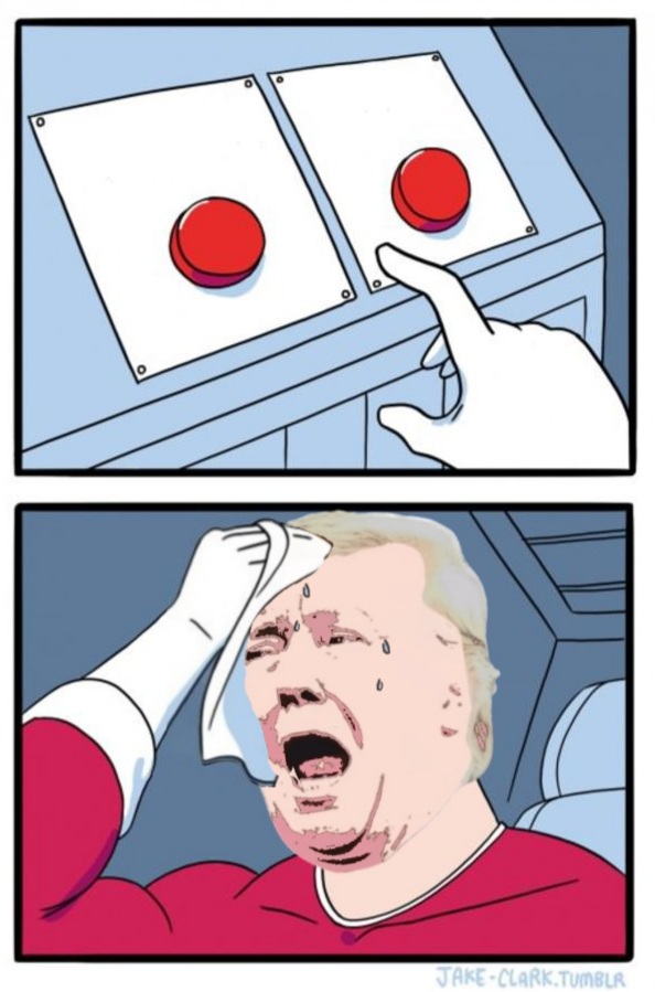Two button Trump Blank Meme Template