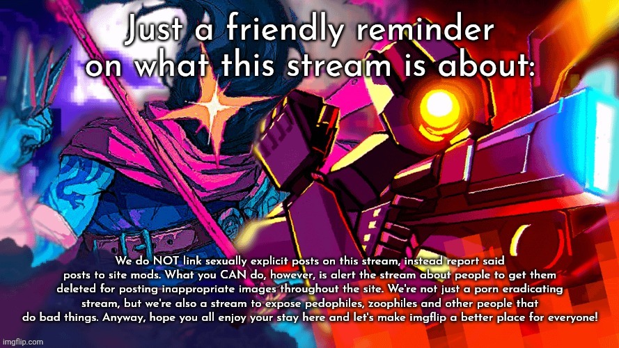 The first announcement post on my Anti-Porn stream. | made w/ Imgflip meme maker