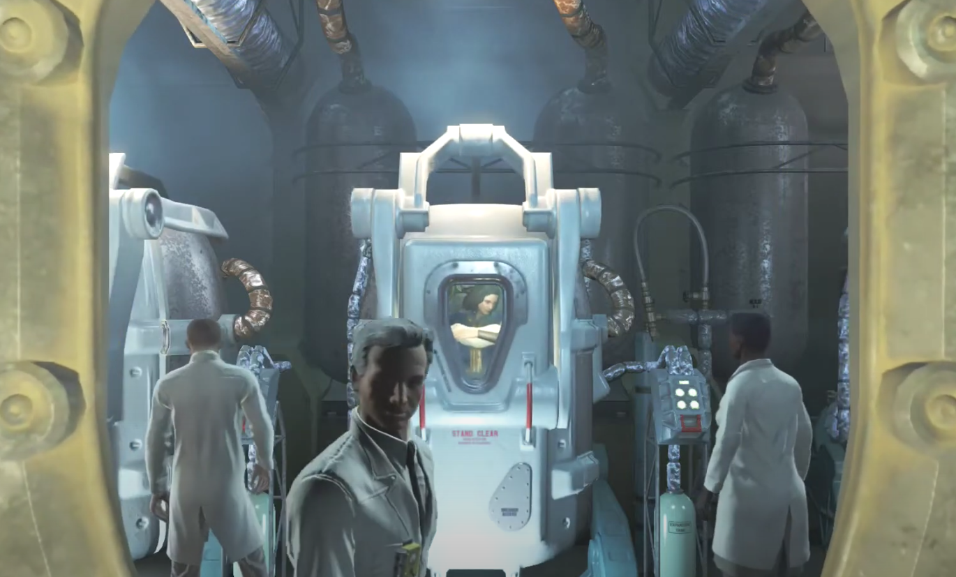 Fallout Four Cryogenic Tube Blank Meme Template