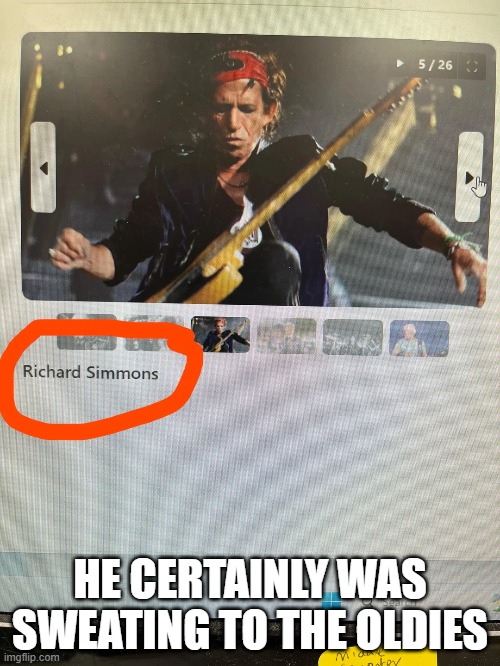 ID Crisis | HE CERTAINLY WAS SWEATING TO THE OLDIES | image tagged in you had one job | made w/ Imgflip meme maker