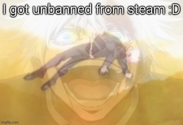 Mf on drugs fr | I got unbanned from steam :D | image tagged in mf on drugs fr | made w/ Imgflip meme maker