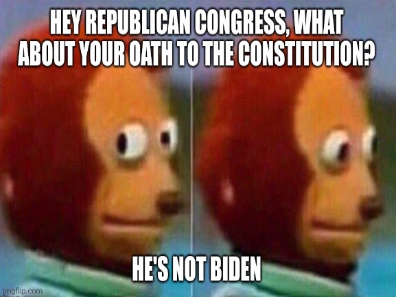 Choosing a man over Country | image tagged in trump doing whatever,no checks and balances,rigged system,no constitution,congress gives power away | made w/ Imgflip meme maker
