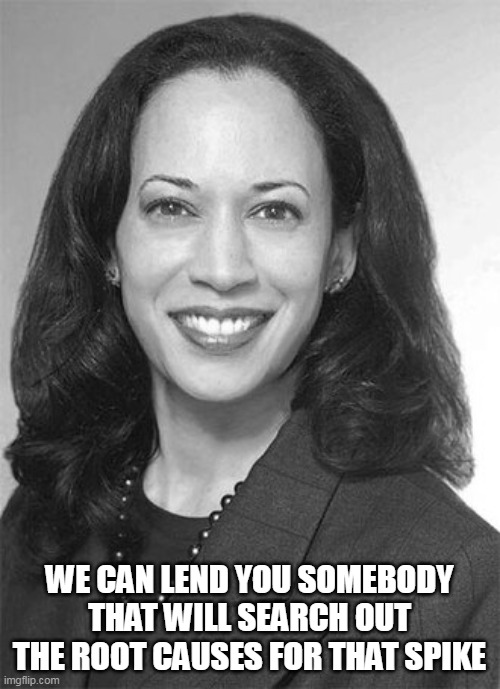 WE CAN LEND YOU SOMEBODY THAT WILL SEARCH OUT THE ROOT CAUSES FOR THAT SPIKE | made w/ Imgflip meme maker
