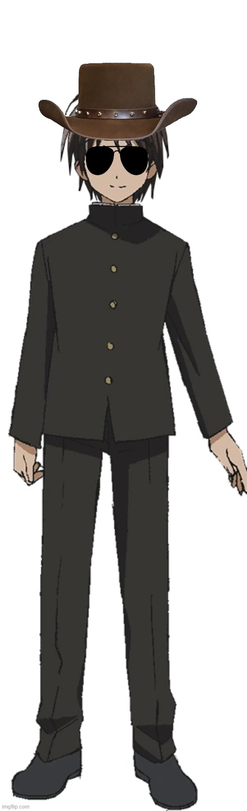 Liam (Remover of Degeneracy from anime sheriff character) (base) (based on yuuji sakai) | made w/ Imgflip meme maker