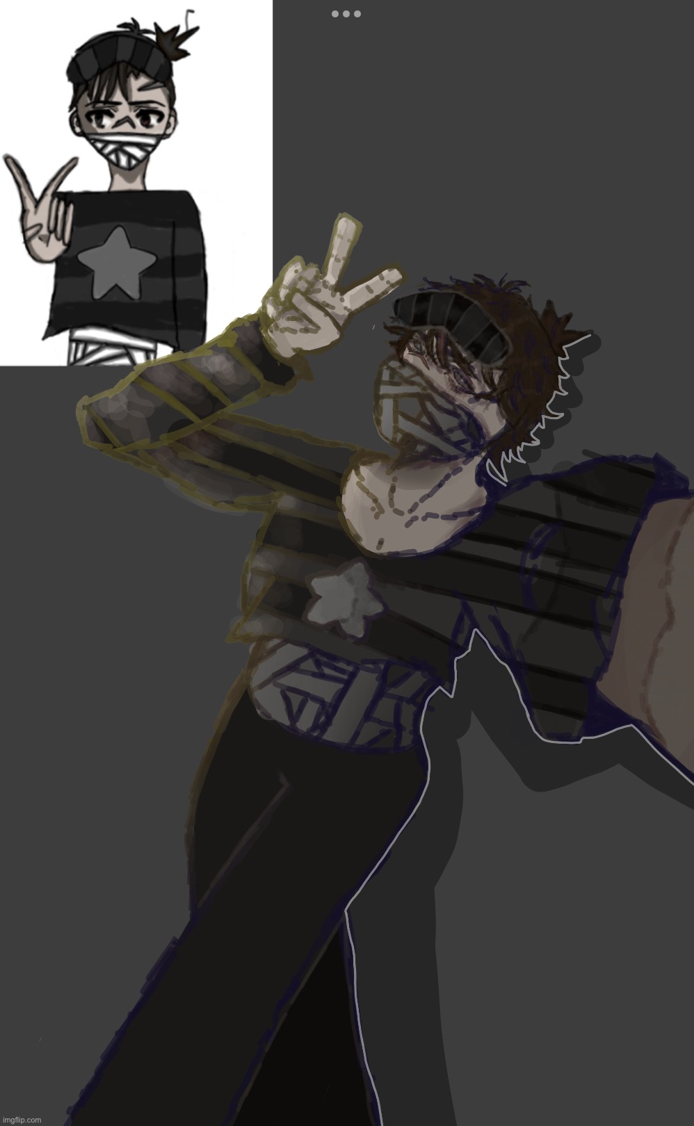 i forgot to shade the star and that the hand was the wrong way? (better quality too) | image tagged in drawing,stuff | made w/ Imgflip meme maker