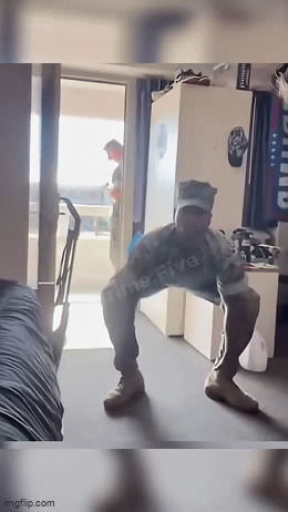 soldier saying thank you to his fellow soldier meme Blank Meme Template