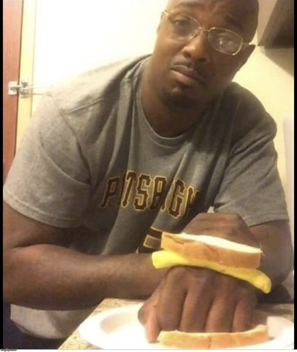 hey, inventor of fevers. made. you. some. lunch. | image tagged in knuckle sandwich | made w/ Imgflip meme maker