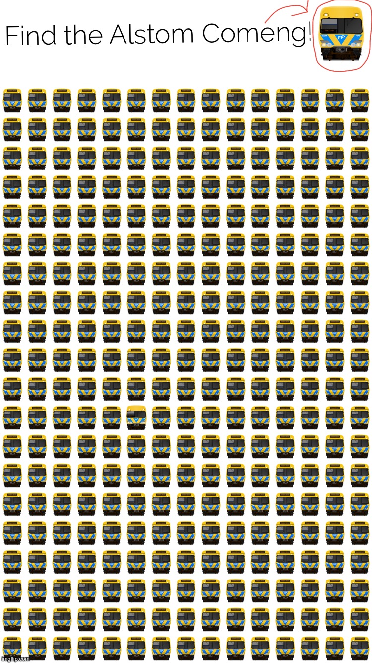 Find the Alstom Comeng | made w/ Imgflip meme maker