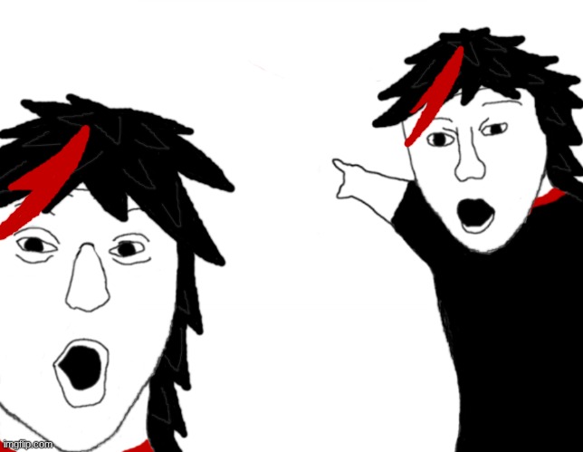 I was bored so I spent the last hour making a Claire version of this temp | image tagged in claire soyjacks pointing | made w/ Imgflip meme maker