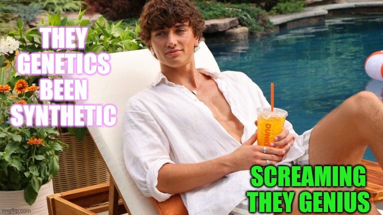 THEY GENETICS BEEN SYNTHETIC; SCREAMING THEY GENIUS | image tagged in kendrick lamar | made w/ Imgflip meme maker