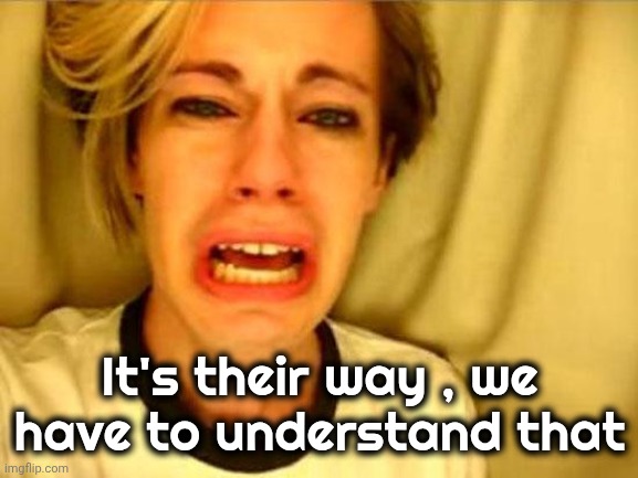 Leave Britney Alone | It's their way , we have to understand that | image tagged in leave britney alone | made w/ Imgflip meme maker