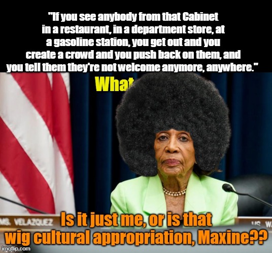 "If you see anybody from that Cabinet in a restaurant, in a department store, at a gasoline station, you get out and you create a crowd and  | made w/ Imgflip meme maker