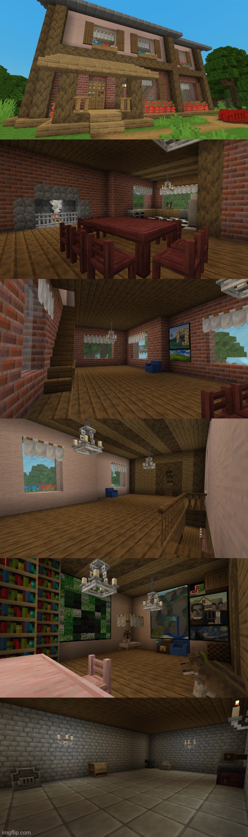 Just a small side project, building a bigger house. What yall think? | image tagged in minecraft | made w/ Imgflip meme maker