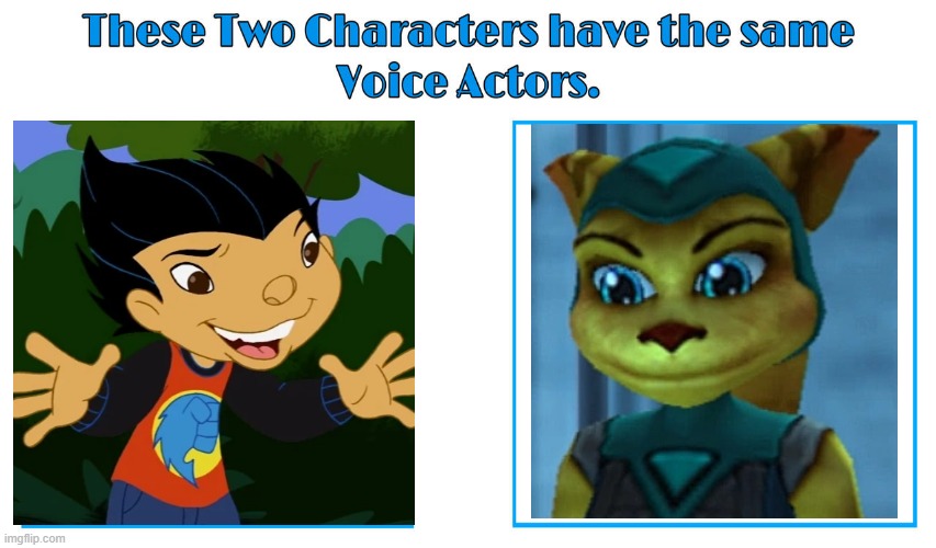 Kath Soucie 2 | image tagged in same voice actor,kath soucie,juniper lee,ratchet and clank,cartoon network,playstation | made w/ Imgflip meme maker