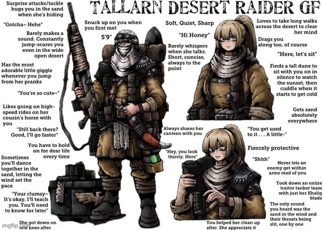 Posting warhammer gfs until i get mod | image tagged in warhammer40k,bedouin nomad girlfriend,memes,shitpost | made w/ Imgflip meme maker