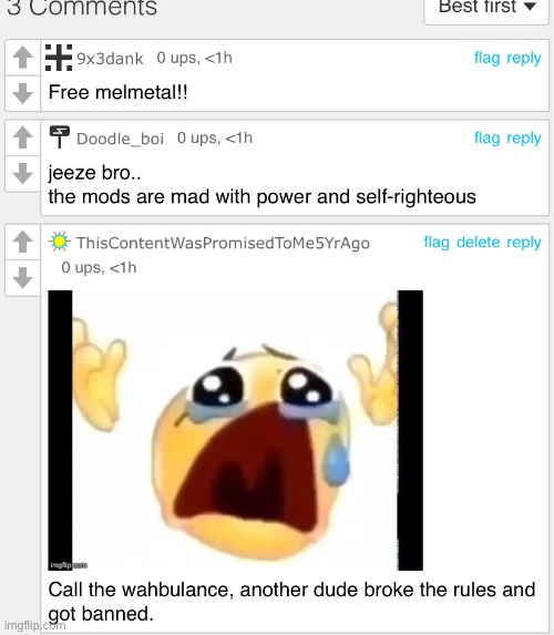 The three reactions | made w/ Imgflip meme maker