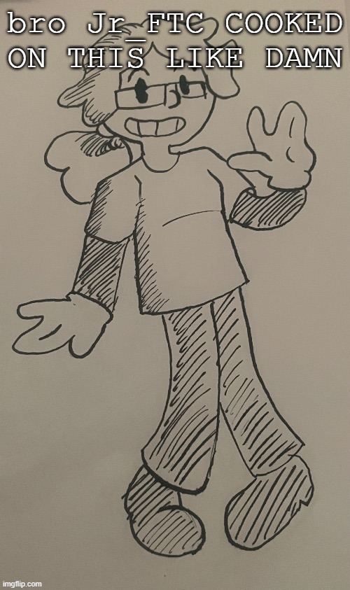 rubber hose disco TYSM JR_FTC | bro Jr_FTC COOKED ON THIS LIKE DAMN | image tagged in rubber hose disco tysm jr_ftc | made w/ Imgflip meme maker
