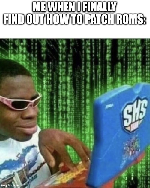 For real though, why was it hard? | ME WHEN I FINALLY FIND OUT HOW TO PATCH ROMS: | image tagged in ryan beckford | made w/ Imgflip meme maker