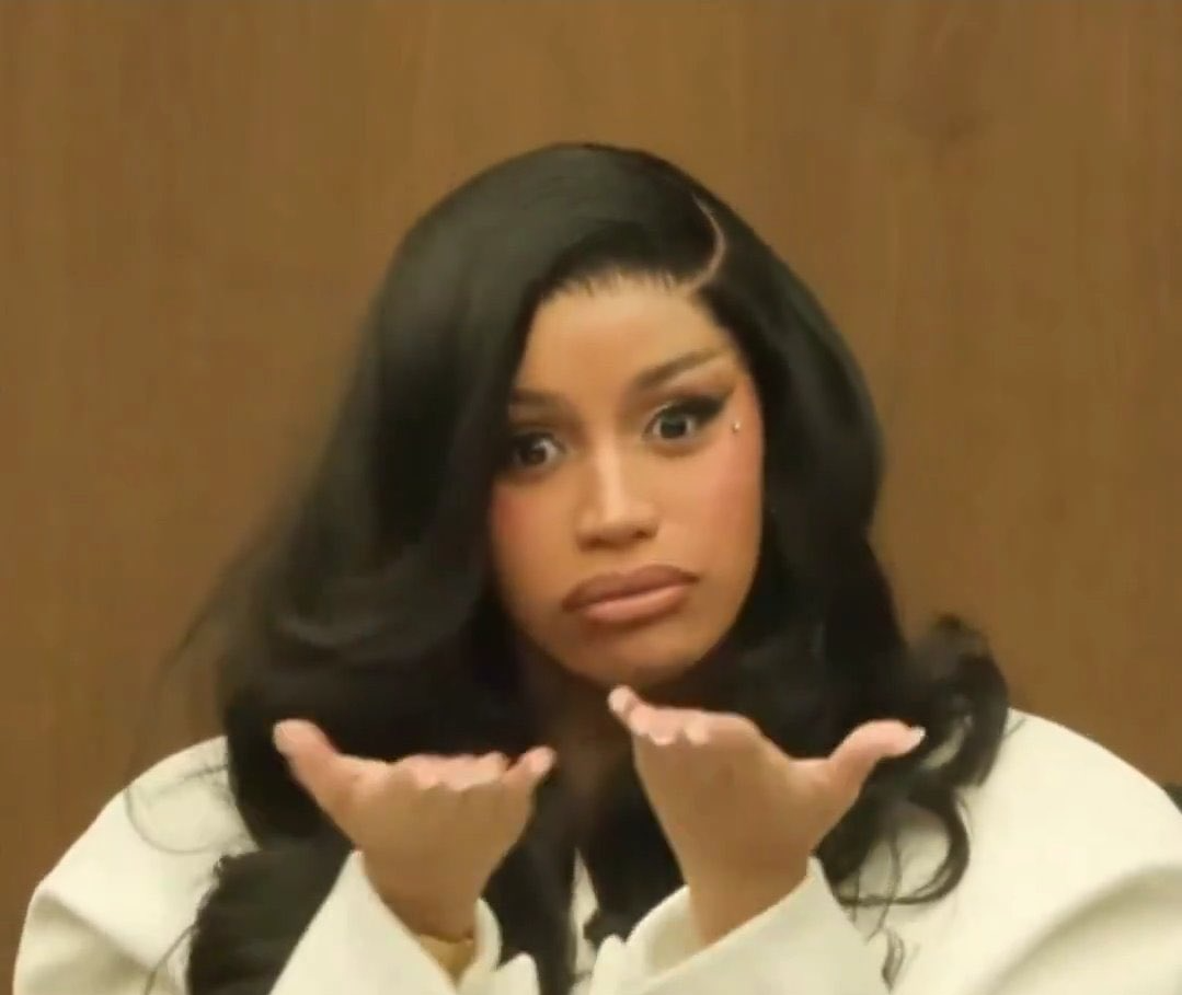 CARDI B Blank Meme Template