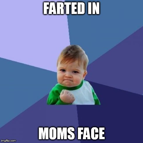 Success Kid | FARTED IN MOMS FACE | image tagged in memes,success kid | made w/ Imgflip meme maker