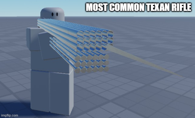 MOST COMMON TEXAN RIFLE | image tagged in texas,texas chainsaw massacre,funny memes,guns | made w/ Imgflip meme maker