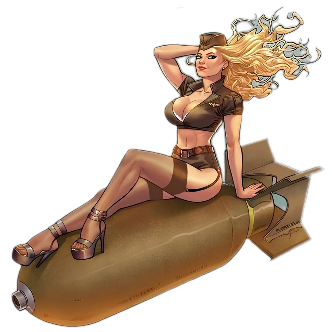 Pin up girl Blank Meme Template