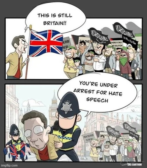 PURE UNADULTERATED INSANITY! | image tagged in england,british flag,values,culture,illegal aliens,they do not assimilate | made w/ Imgflip meme maker