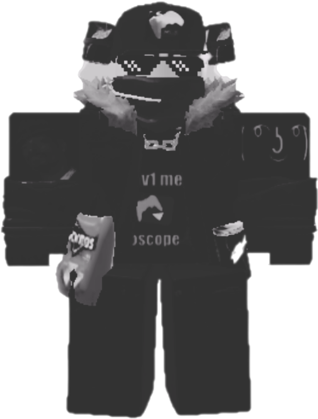 MLG Chance black and white Blank Meme Template