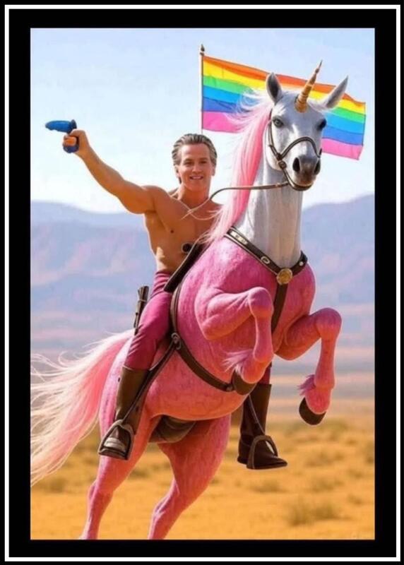 Gavin Newsom unicorn Blank Meme Template