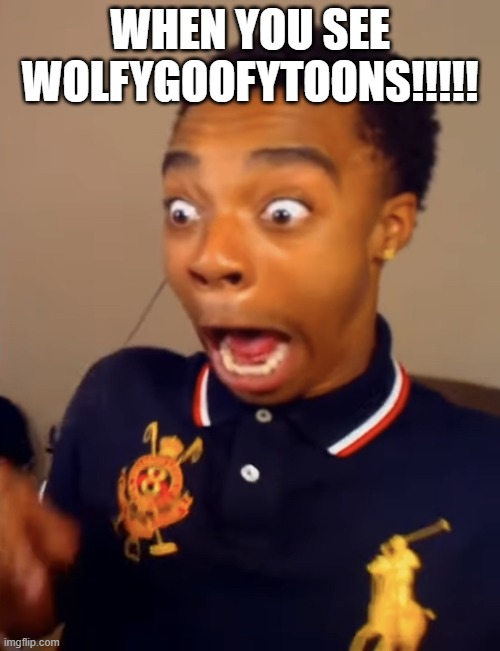 when you see wolfygoofytoons!!! | WHEN YOU SEE WOLFYGOOFYTOONS!!!!! | image tagged in flightreacts scream | made w/ Imgflip meme maker