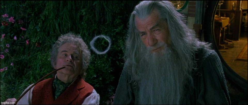 Bilbo and Gandalf Smoking | image tagged in bilbo and gandalf smoking | made w/ Imgflip meme maker