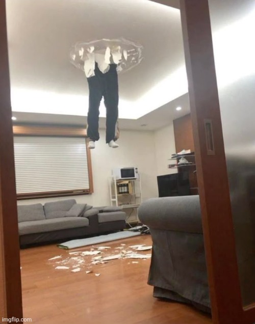 The inhabitants above have fallen. OK? When I asked him he said he was okay | made w/ Imgflip meme maker